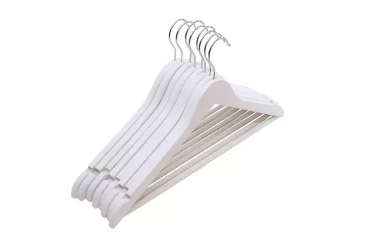 Klädhängare 8 st vita - Klädpåsar och galgar - 6416096181488 - 1