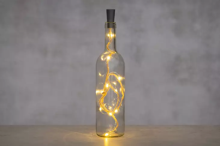 Valoketju korkki juutti 10 Led - Ljusslingor - 6410416083568 - 1