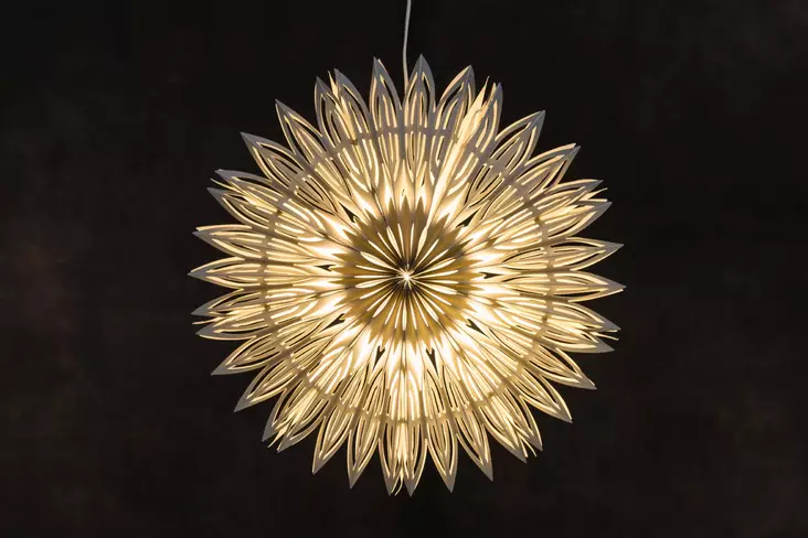 Valokoriste Mayur hopea 60 cm Finnlumor - Ljussmycken och ljusfigurer - 6410416005188 - 1