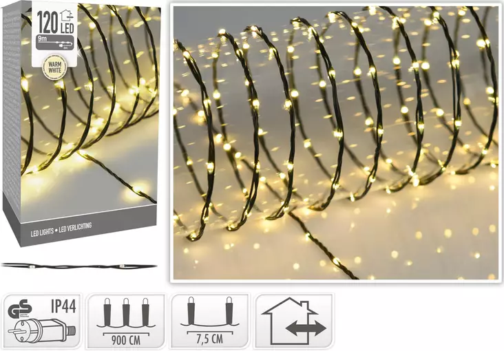 Ljusslinga 120led varm vit - Ljusslingor - 8719987973178 - 1