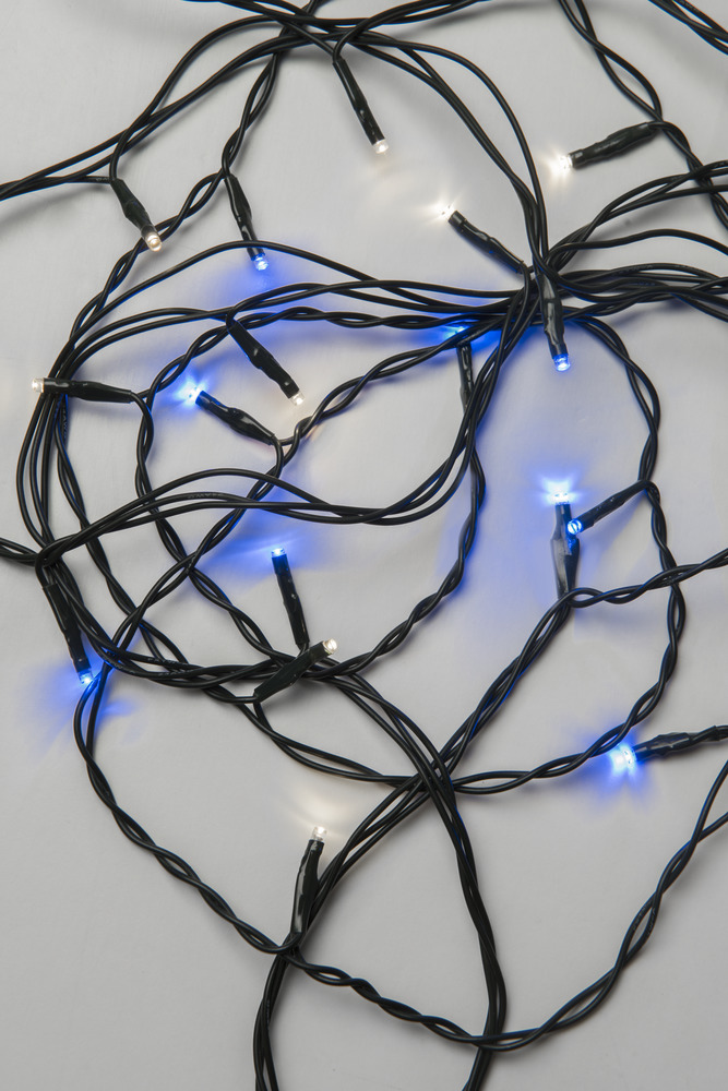 Valosarja DUO sini-valkoinen 100 - Ljusslingor - 6435200218568 - 1