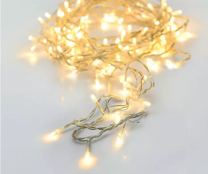 Valosarja paristok=C3=A4ytt=C3=B6inen 96 led l=C3=A4mmin valkoinen - Ljusslingor - 8719202266788 - 1