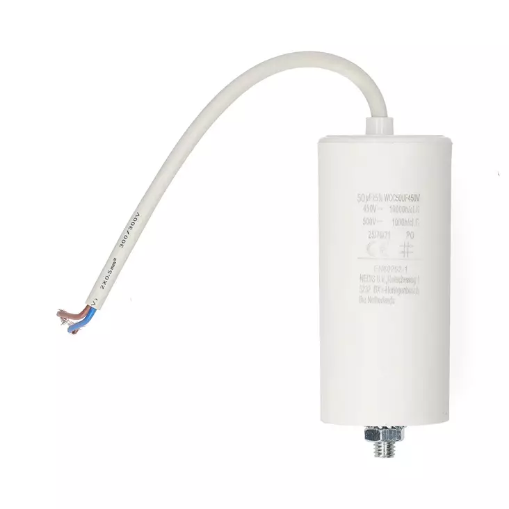 Kondensator | 50 uF | 450 V | Ledning | 1 st. - Reservdelar - 5412810477388 - 30