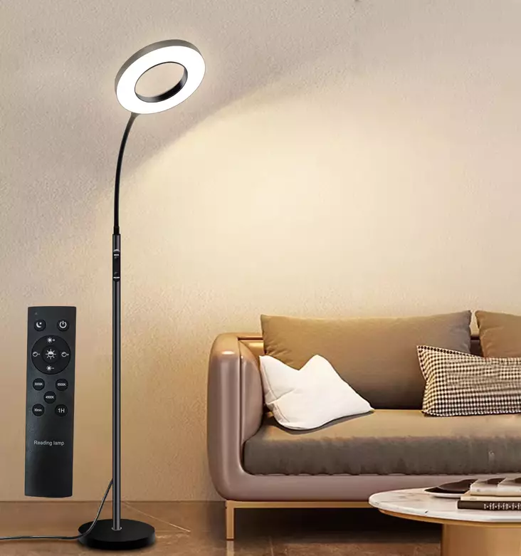 LED-golvlampa energi 12w Saranda 850lm svart 168,5cm 3cct, 2700-6500k - Golv- och bordslampor - 6418536031308 - 1