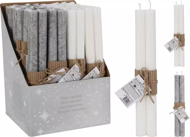 Eleganta middagsljus 2 st – en stilfull inredningsdetalj och stämningsskapare för hem och fest - Ljus och lyktor - 8721037105378 - 1
