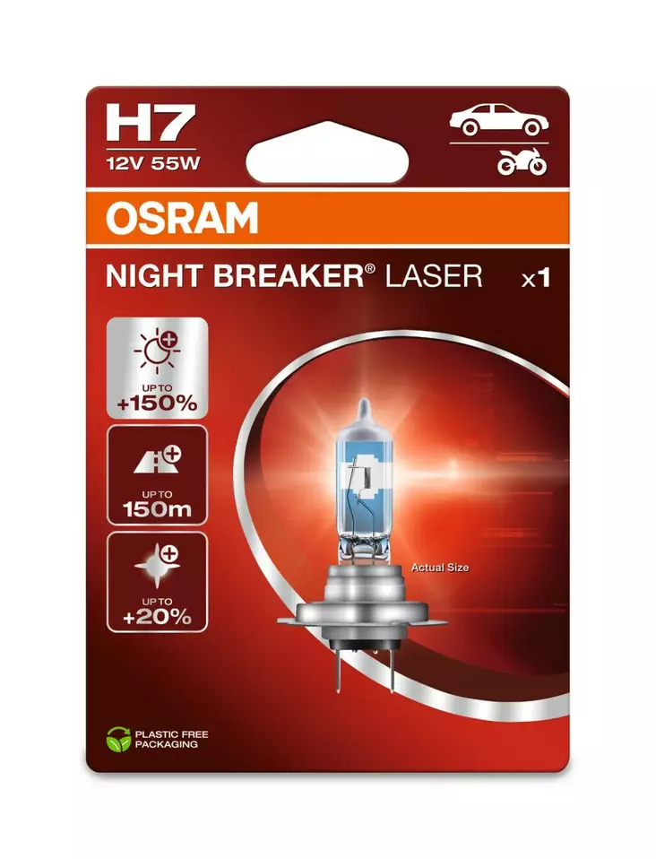 H7 Night Breaker Laser +150% - H7-glödlampor - 4062172395168 - 1