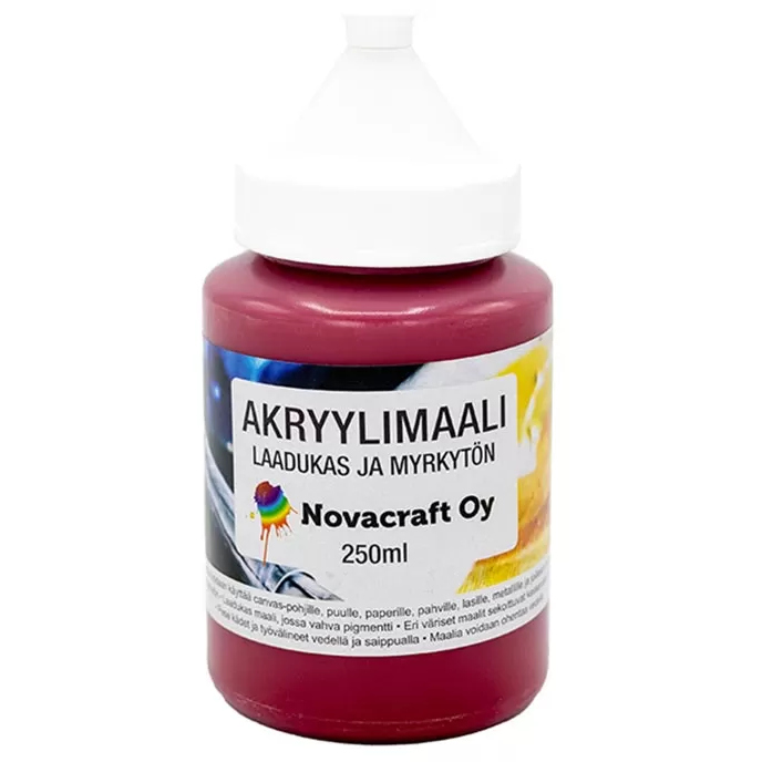 Akryylimaali 250 ml punainen - Akrylfärger och målarfärger - 6429810234018 - 1