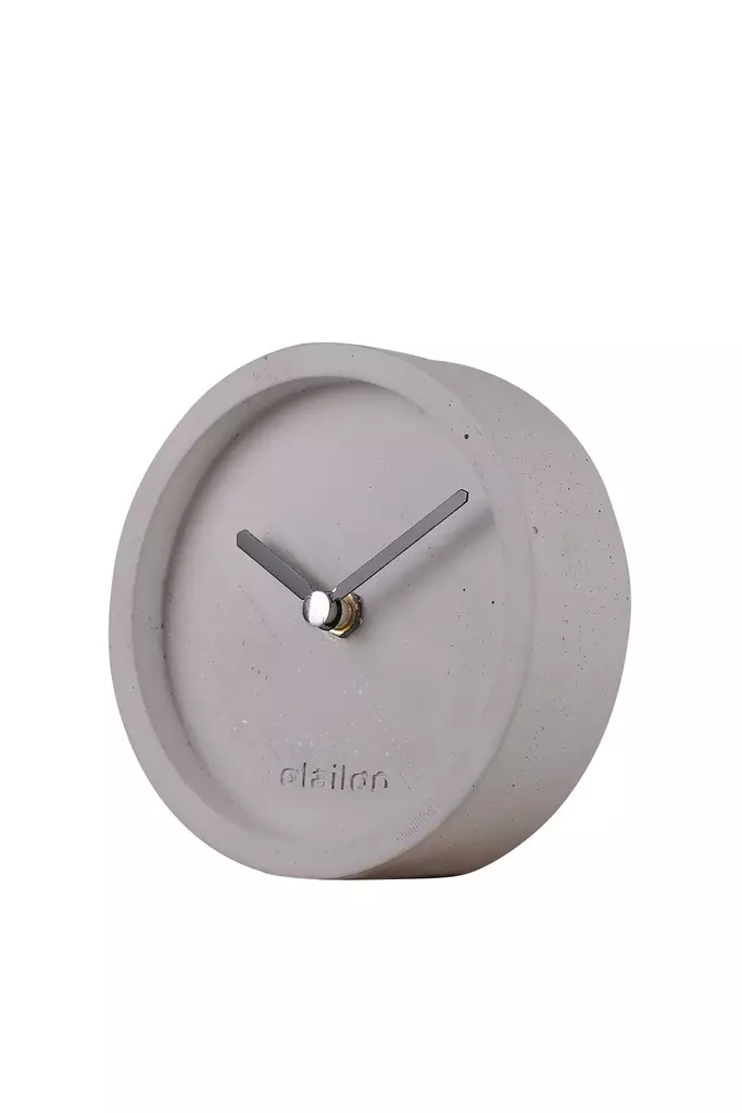 Dekorativ Klocka Aberto Design Saat Grå Betong 12x4 cm - Klockor - 8684282969198 - 1