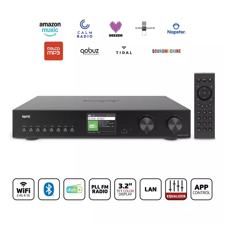 DABMAN i510 BT (V2) | DAB+, FM & Internetradio för HiFi-system - Radioapparater - 4024035002538 - 1