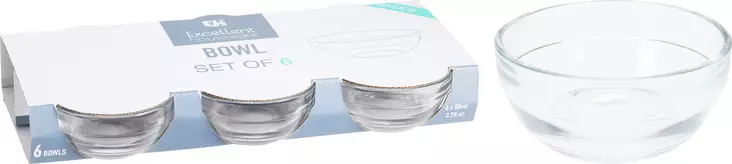 Glasskålar 6-pack 80 ml - Serveringsfat - 8721037044578 - 1