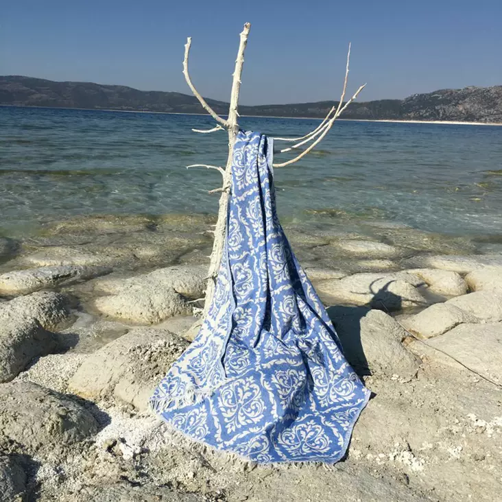 Fouta Mijölnir Blå 100% Bomull Hög Vattenabsorption 90x170 cm - Handdukar - 8683342757348 - 1