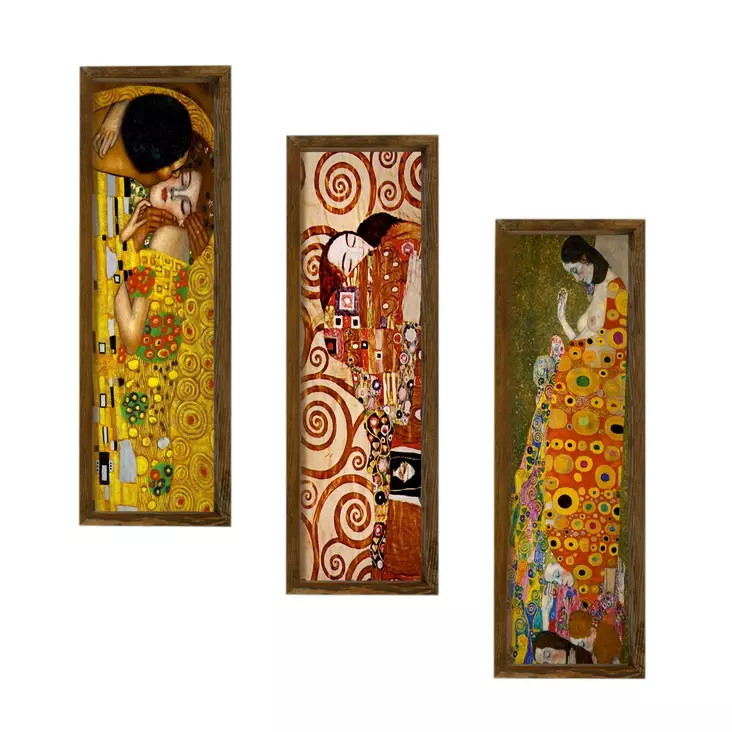 Inramad MDF-tavla Wallity Flerfärgad MDF 19x70 cm 3 Delar - Tavlor och ramar - 8681875042528 - 1