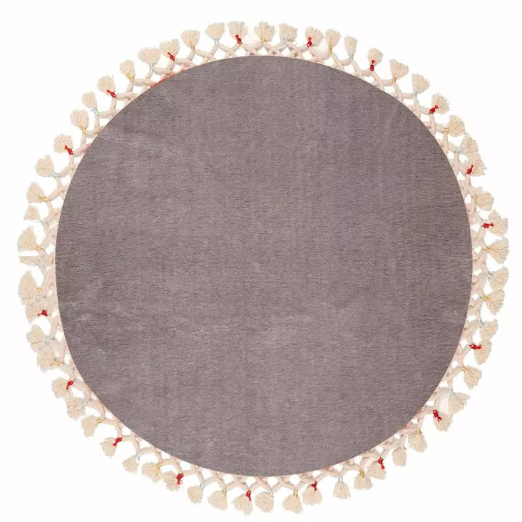 Matta Conceptum 1284 Grå Akryl 100x100 cm - Runda mattor - 8683342422048 - 1