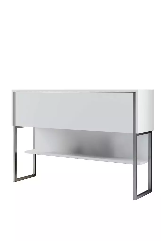 Byrå Hanah Home Luxe Silver Vit Spånskiva 120x80x30 cm - Byråer och skåp - 8684282883708 - 1