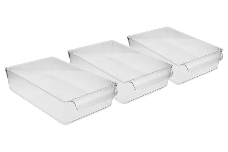 Kylskåpsorganisatör Hermia Transparent Plast 3 Delar - Matlådor och matförvaringsbehållare - 8683342792158 - 1