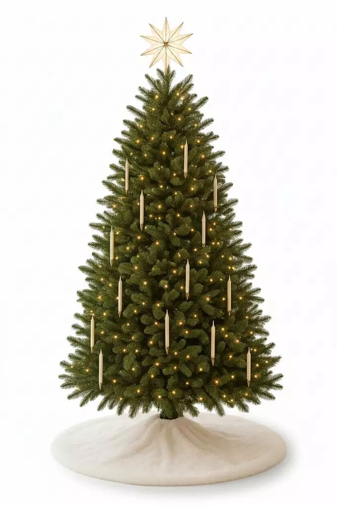 Julmatta Aberto Design Yilbasi Off-white Polyester 100x100 cm - Juldekorationer och textilier - 8684283712878 - 1