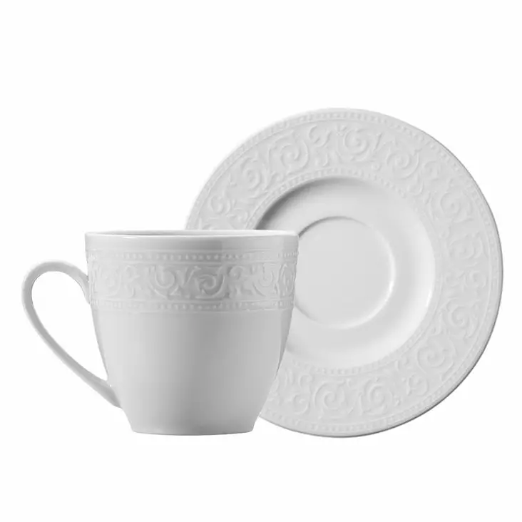 Kaffekoppset (12 delar), vit, 5 x 5 x 7 cm, hållbar, elegant - Kaffe- och teserviser - 8681181833308 - 1
