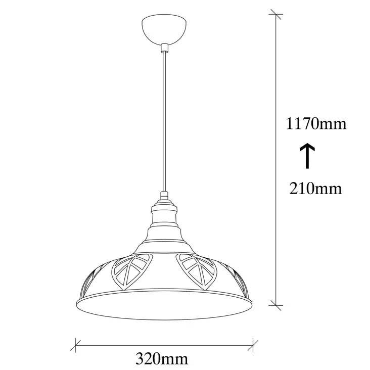 Taklampa Opviq Sa?lam Koppar Metall 32 x 117 cm - Tak- och vägglampor - 8681875467888 - 1