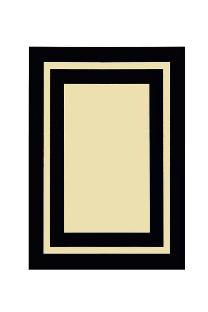 Gångmatta Conceptum Hypnose Black Frame Flerfärgad Polyester 80x150 cm - Små mattor och gångmattor - 8681875895698 - 1