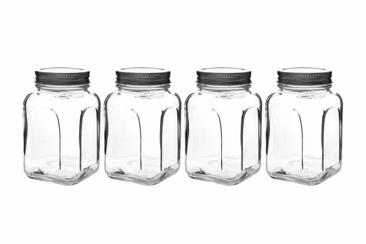 Burkset Hermia Silver Glas 4 Delar - Dagliga köksartiklar - 8684283450268 - 1