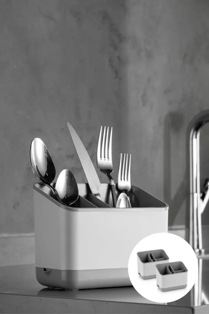 Köksorganisatör Hermia Grå Plast 2 Delar - Dagliga köksartiklar - 8684283210688 - 1