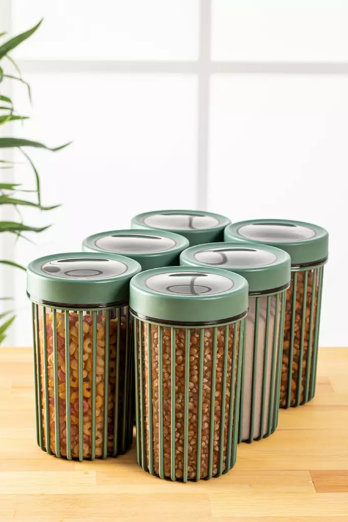 Förvaringslåda Set Hermia Grön Plast 6 Delar - Matlådor och matförvaringsbehållare - 8683742868668 - 1