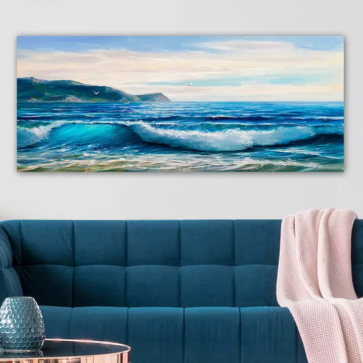 Dekorativ textilmålning, flerfärgad, 50 x 120 cm, hållbar, stilren, högkvalitativ - Tavlor och ramar - 8682870428188 - 1