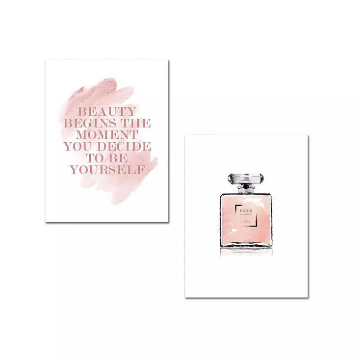 Dekorativ MDF-tavla (2 st), flerfärgad, 62 x 40 cm, fängslande, hållbar, unik - Tavlor och ramar - 8681875280258 - 1