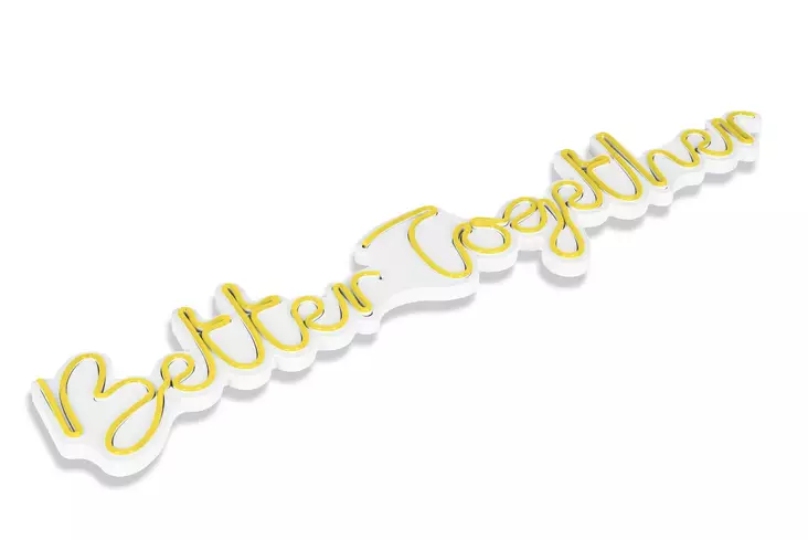 Dekorativ Led Väggbelysning Wallity Better Together Gul Plast 84x16 cm - Ljussmycken och ljusfigurer - 8682870287488 - 1