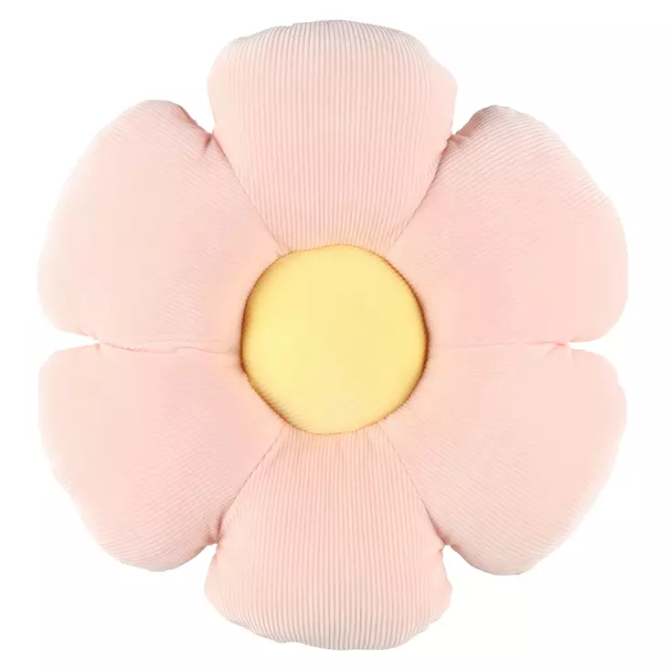 Blomformad prydnadskudde 50 cm, även som sittdyna - Prydnadskuddar - 6410416452968 - 1