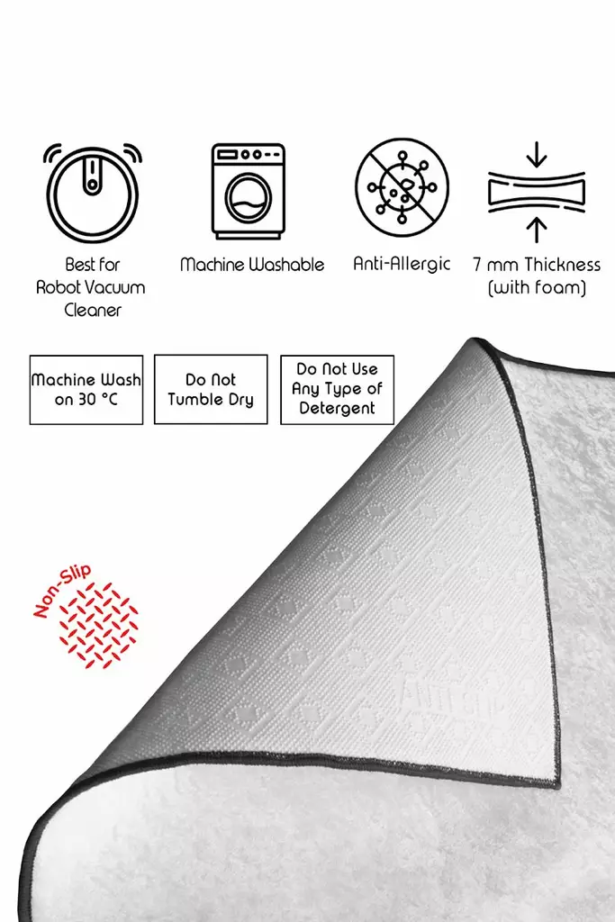Badrumsmatta Set Mijölnir Flerfärgad 100% Polyester Halkfri Antibakteriell 40x60 cm & 60x100 cm - Badrumsmattor och våtrumsmattor - 8684283195138 - 1