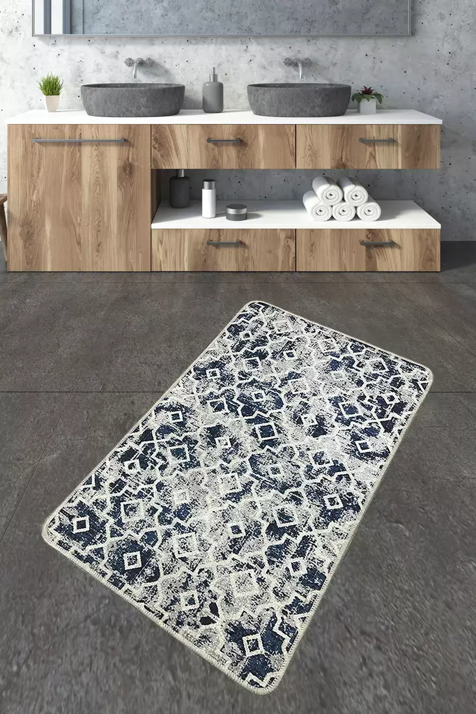 Badrumsmatta Mijölnir Flerfärgad 100% Polyester Digitaltryck Halkfri 80x100 cm - Badrumsmattor och våtrumsmattor - 8683743317288 - 1