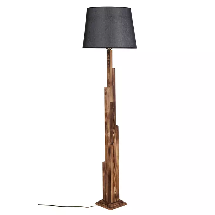 Golvlampa Opviq Pramit Brun Svart Trä 165 x 21 cm - Golv- och bordslampor - 8681875645248 - 1