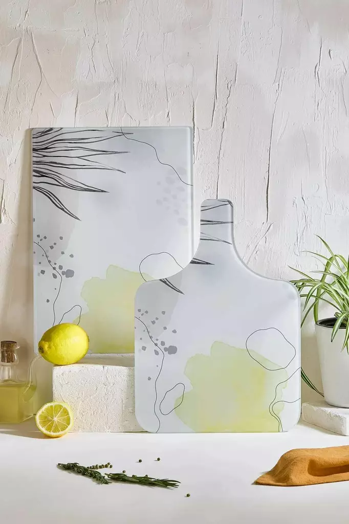 Skärbräda Hermia Bohemian2 Flerfärgad Glas 2 Delar - Köksredskap - 8684283866908 - 1