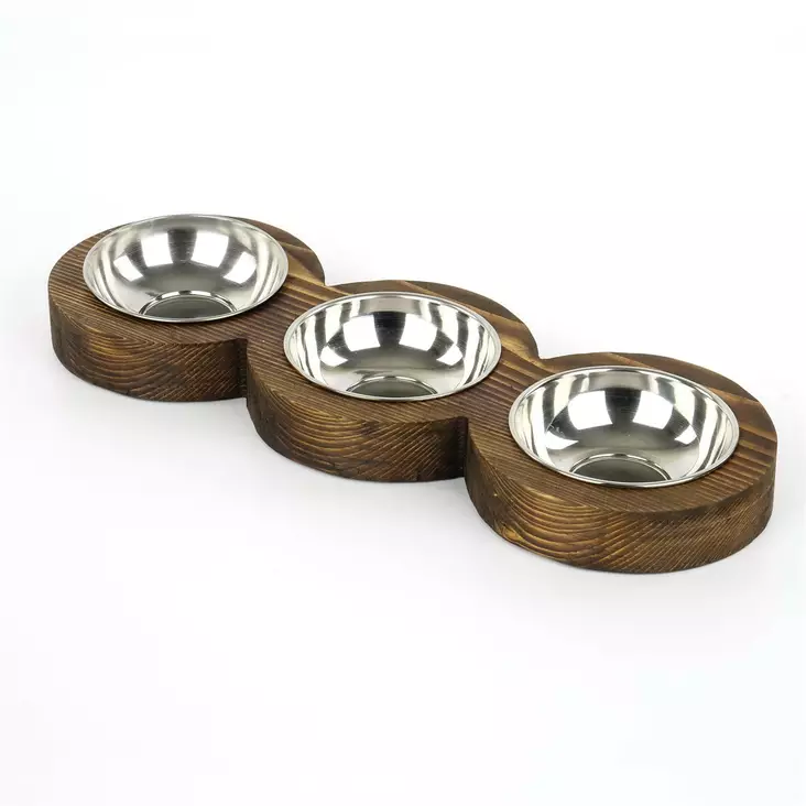 Matskål Hanah Home Pet010 Valnöt Granträ 16,5x3,5x48 cm - Mat- och dryckeskärl - 8682870777088 - 1