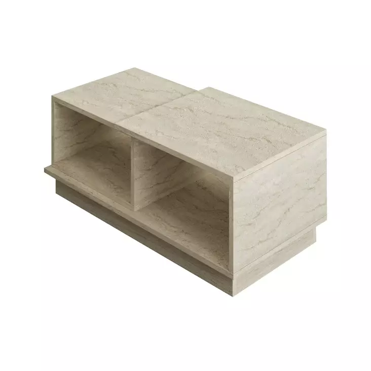 Soffbord Hanah Home Travertine Travertine Spånskiva 90x36x45 cm - Soffbord - 8684283460168 - 1