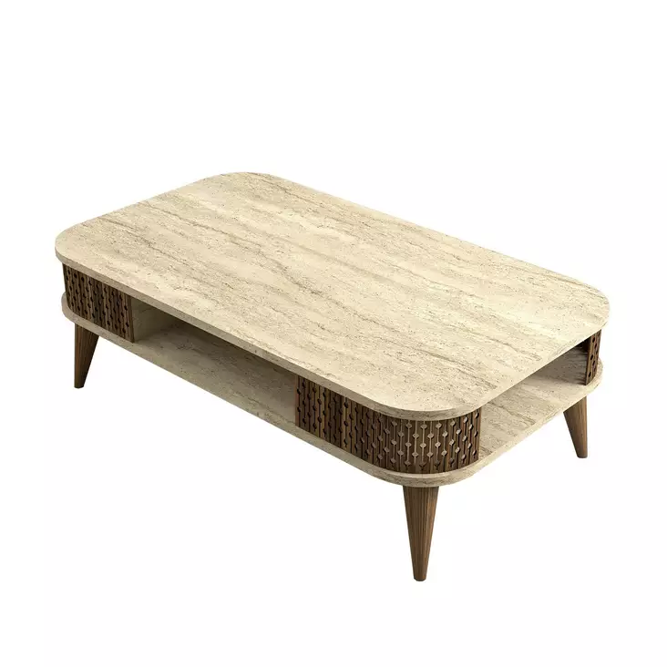 Soffbord Hanah Home Eylul Travertin Spånskiva 105x35x60 cm - Soffbord - 8684283020768 - 1