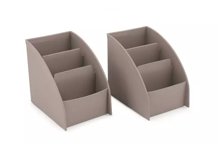 Sminkorganisatör Hermia Beige Plast 9x12 cm - Sminkverktyg - 8683342483438 - 1