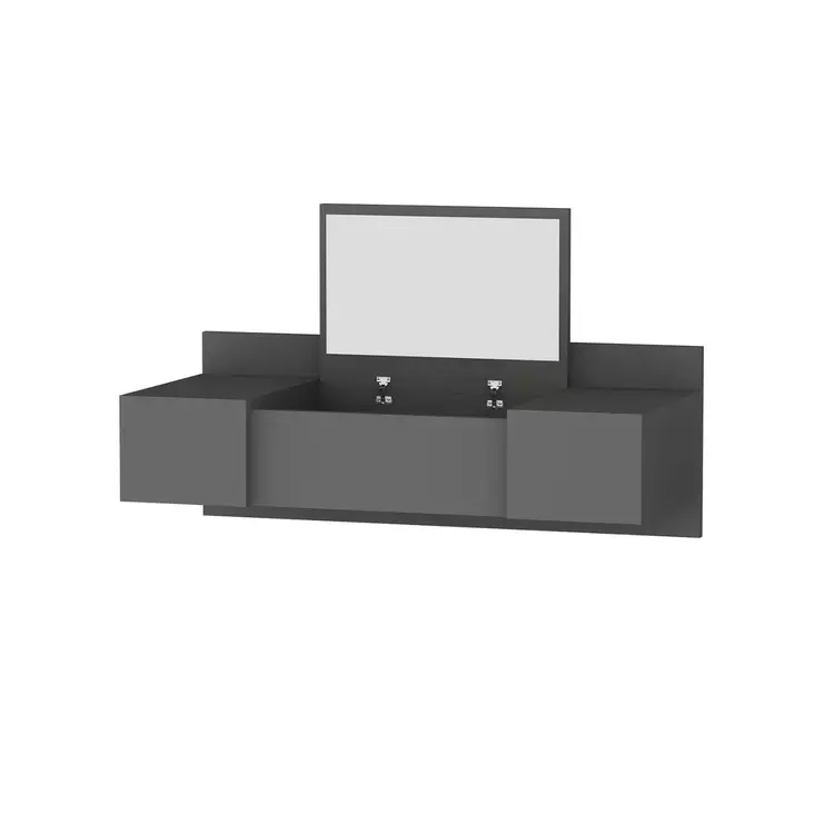 Sminkbord Hanah Home Zakkum Antracit Spånskiva 100x33x39,1 cm - Toalettbord - 8682870728578 - 1
