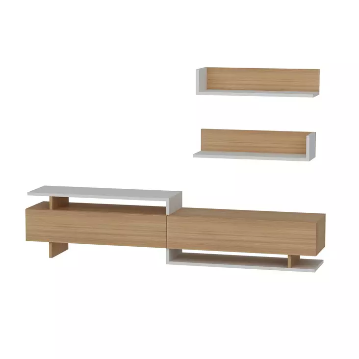 TV-bänk Hanah Home Ayaz Vit Spånskiva 180x40x37,4 cm - TV-bänkar - 8681181979648 - 1