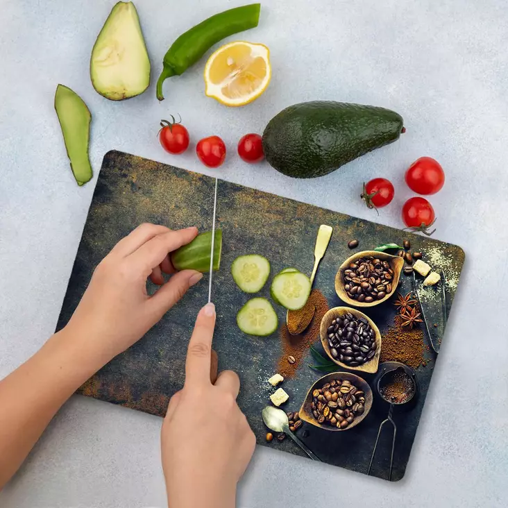 Skärbräda Hermia Flerfärgad Glas 20x30 cm - Köksredskap - 8684283727308 - 1