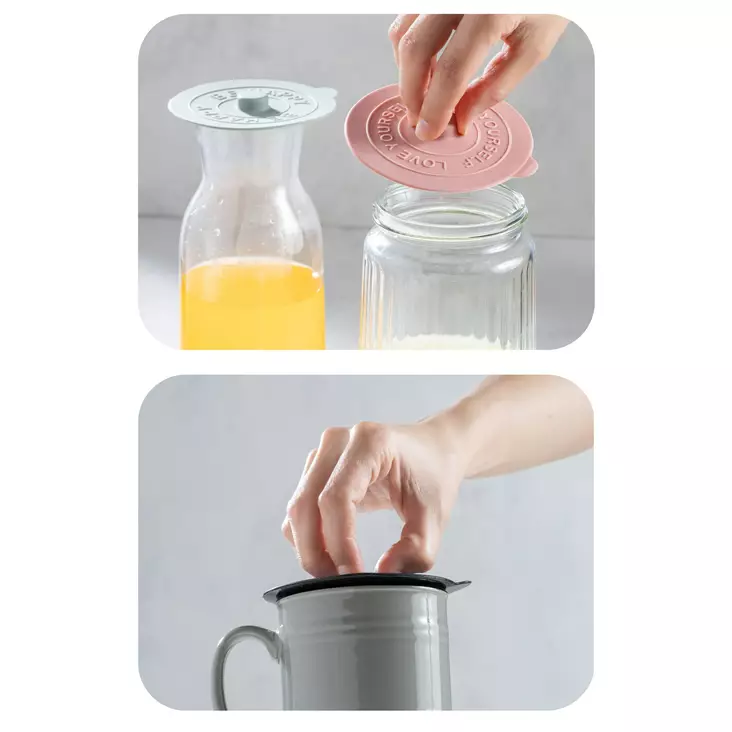 Flasklock Set Hermia Flerfärgad Silikon 6 Delar - Serveringsfat - 8684282826538 - 1