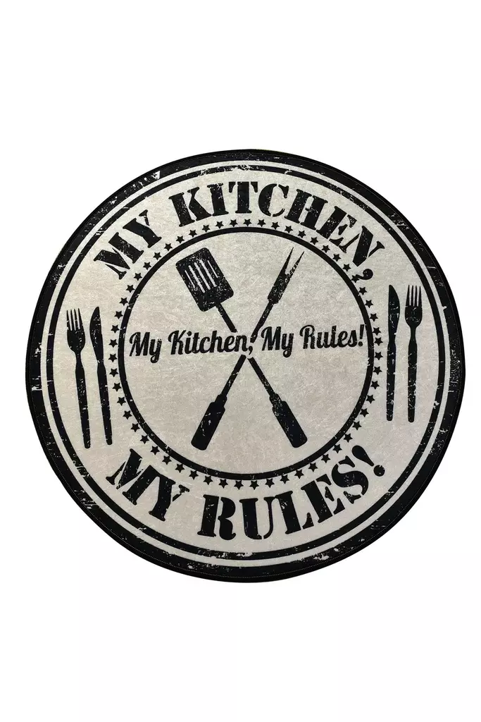 Matta Conceptum My Kitchen Flerfärgad Polyester 140x140 cm - Runda mattor - 8681875426908 - 1