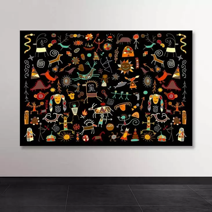 Canvastavla Wallity Flerfärgad Canvas 100x140 cm - Tavlor och ramar - 8684283062638 - 1