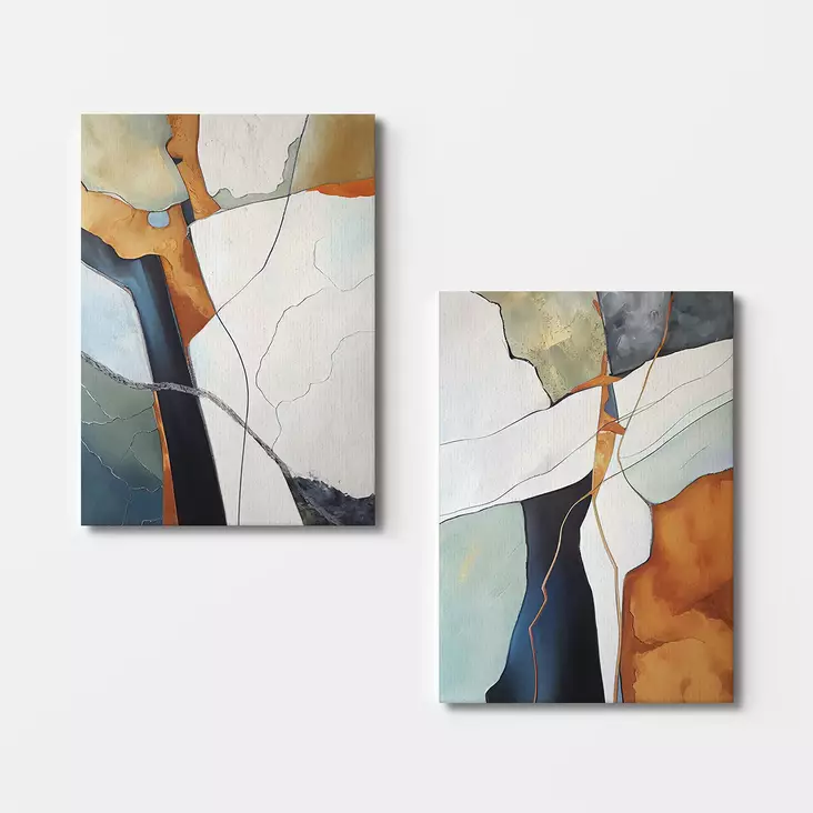 Canvastavla Wallity Flerfärgad Canvas 50x70 cm 2 Delar - Tavlor och ramar - 8684282411468 - 1