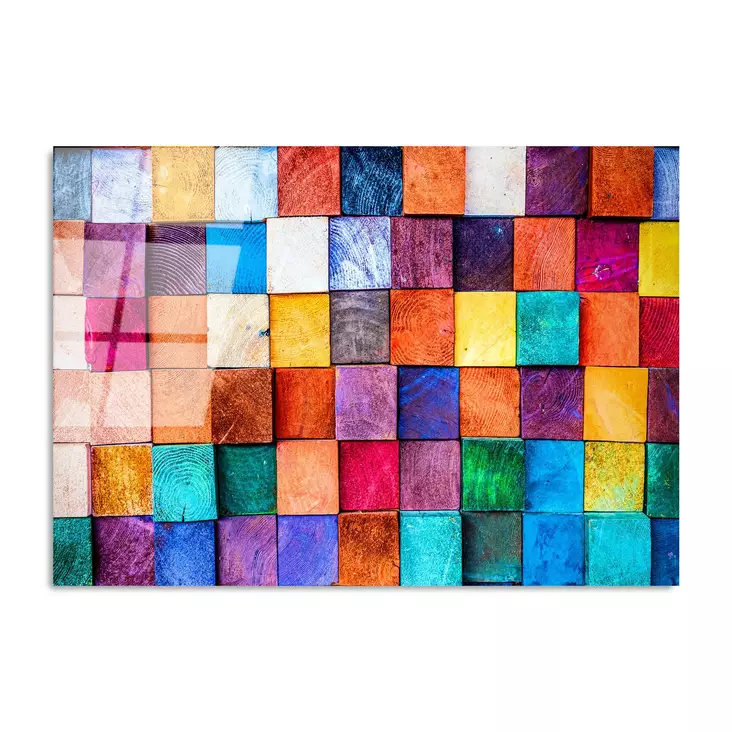 Glastavla Wallity Flerfärgad Glas 70x100 cm - Tavlor och ramar - 8683742114598 - 1