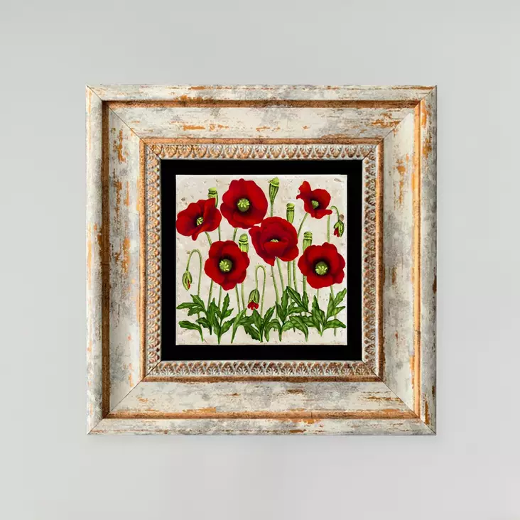 Inramad Tavla Wallity Flerfärgad Sten Trä 20x20 cm - Tavlor och ramar - 8683743385218 - 1