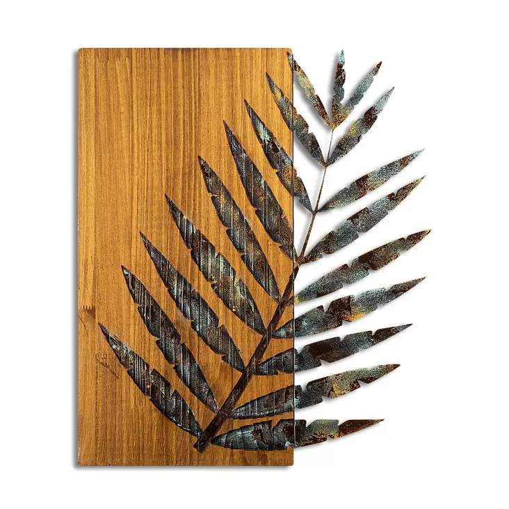 Väggdekor Trä Wallity Leaf 3-1 Flerfärgad Trä 58x50x3 cm - Dekorationer, prydnadsföremål - 8683742935308 - 1