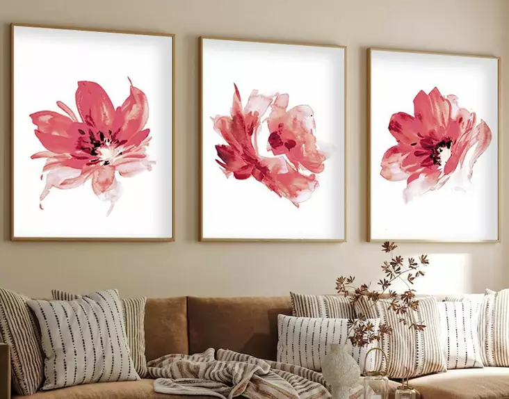 Inramad MDF-tavla Wallity Flerfärgad MDF 50x70 cm 3 Delar - Tavlor och ramar - 8684282341048 - 1
