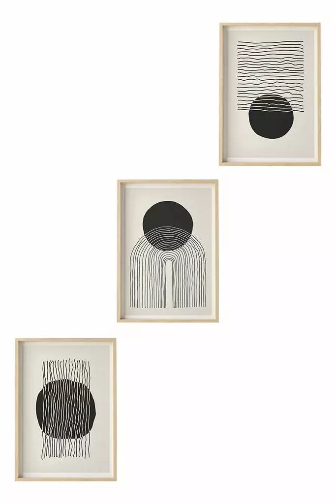 Inramad MDF-tavla Wallity Flerfärgad MDF 50x70 cm 3 Delar - Tavlor och ramar - 8684282340928 - 1